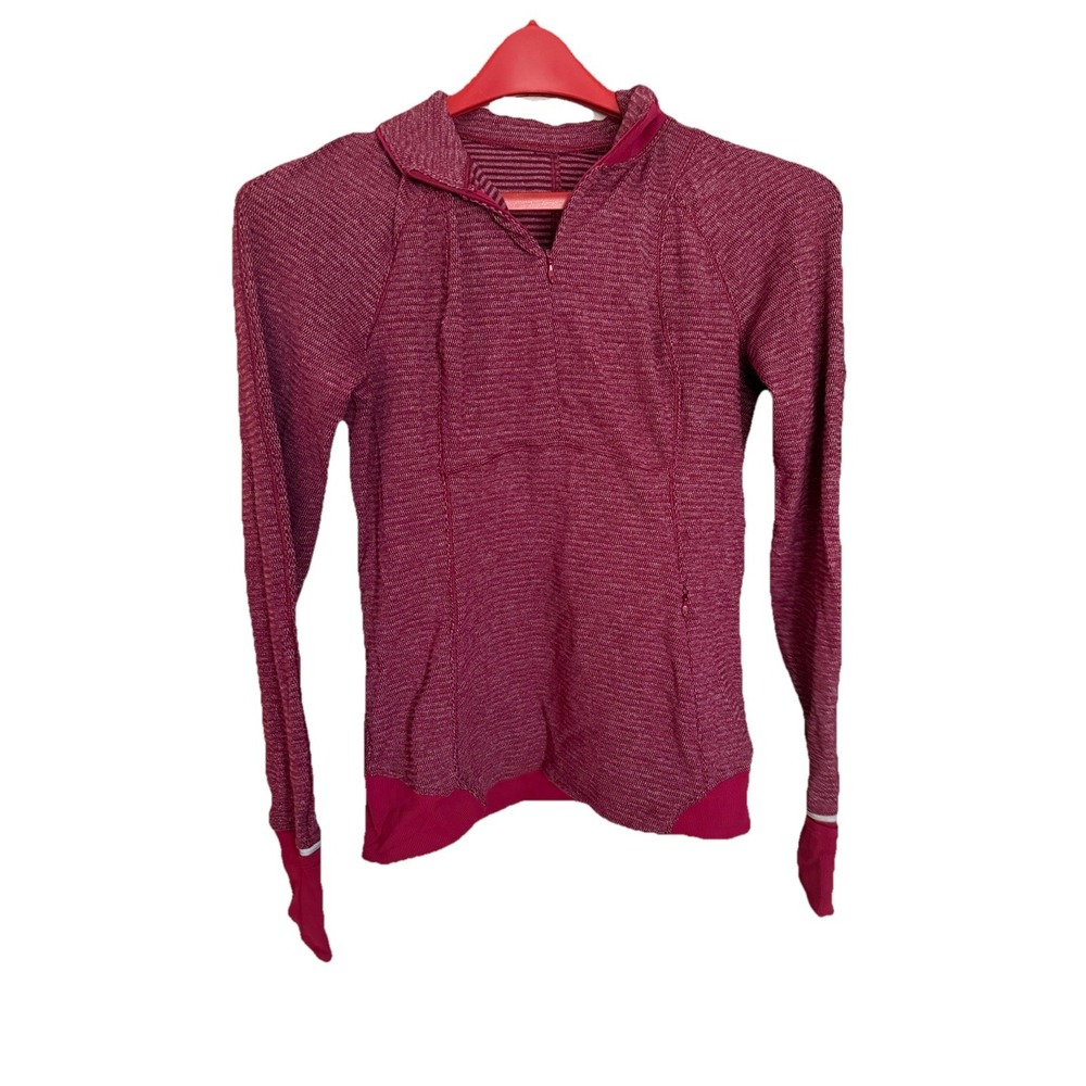 Lululemon Jacket Women 8 Runderful Pique Half Zip Pullover Running Thumbholes